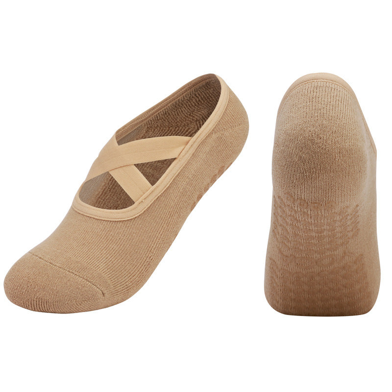 Cross Strap Non-Slip Pilates Socks