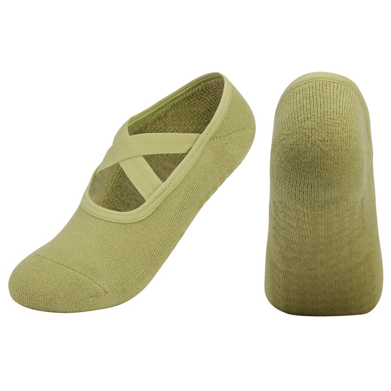 Cross Strap Non-Slip Pilates Socks