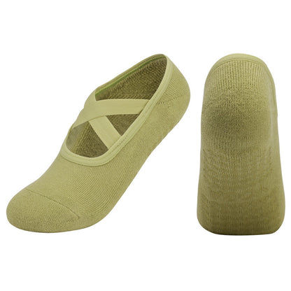 Cross Strap Non-Slip Pilates Socks