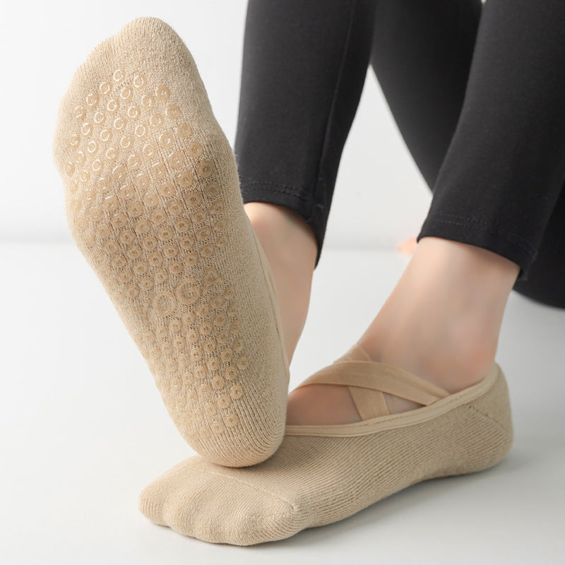 Cross Strap Non-Slip Pilates Socks