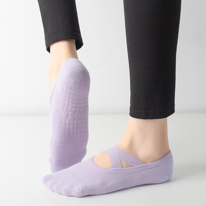 Cross Strap Non-Slip Pilates Socks
