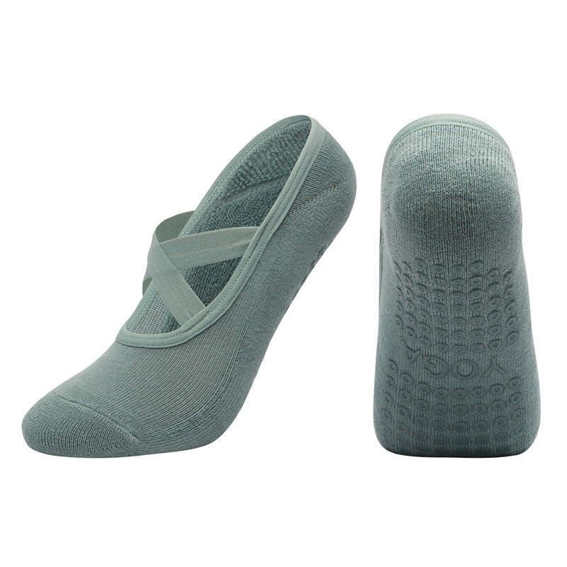 Cross Strap Non-Slip Pilates Socks