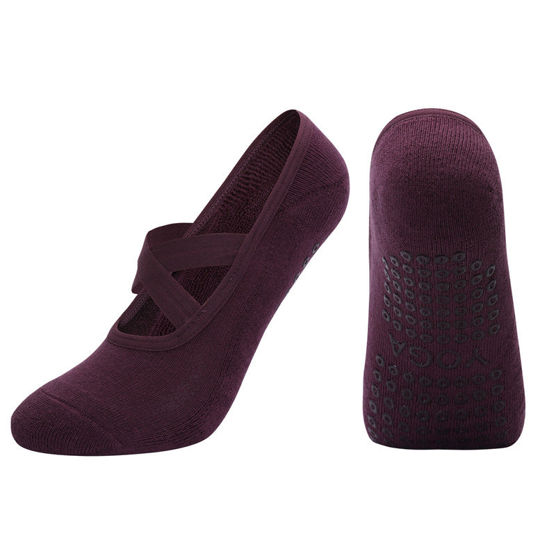 Cross Strap Non-Slip Pilates Socks