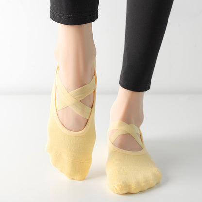 Cross Strap Non-Slip Pilates Socks