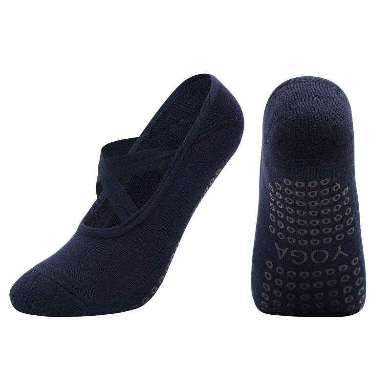 Cross Strap Non-Slip Pilates Socks
