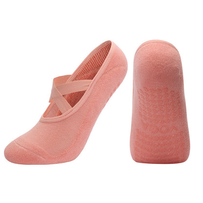 Cross Strap Non-Slip Pilates Socks
